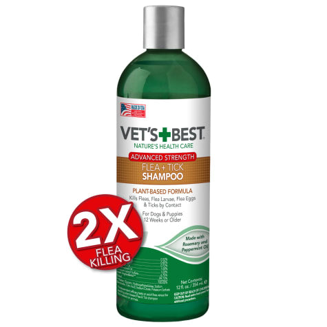 Vet’s Best Advanced Strength Flea + Tick shampoo (12oz)