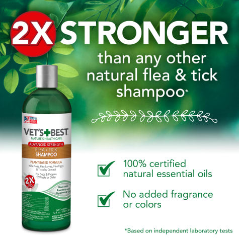 Vet’s Best Advanced Strength Flea + Tick shampoo (12oz)