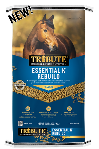 Tribute Equine Nutrition Essential K® Rebuild Ration Balancer with Turmeric and Chromium (50 lbs)