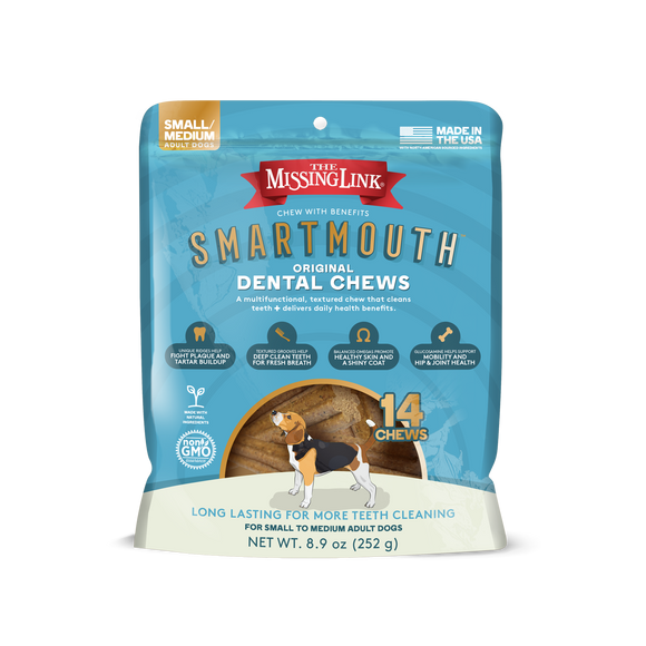 The Missing Link® Smartmouth™ Dental Chews for Small/Medium Dogs, 14 Count