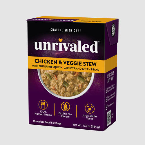 Unrivaled Chicken & Veggie Stew With Butternut Squash, Carrots and Green Beans Dog Food