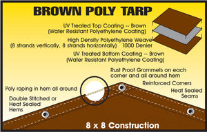 Dize Weathermaster® Brown Poly Tarp