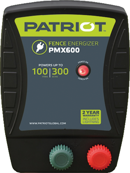 Patriot Pmx 600 110v Ac Powered Fence Charger, 100 Mile / 300 Acre