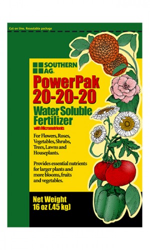 Southern Agricultural Powerpak Water Soluble Fertilizer 20-20-20