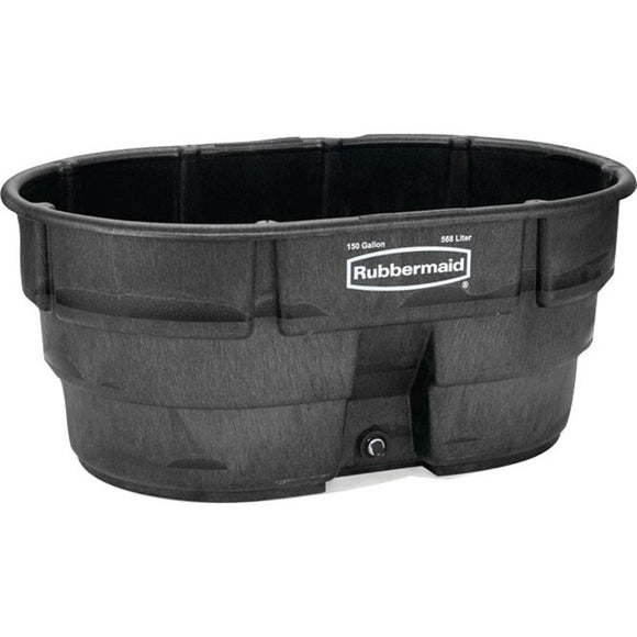 RUBBERMAID COMMERCIAL STOCK TANK (150 GAL, BLACK)